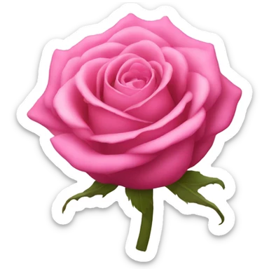 pink rose sticker