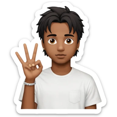 Playboi Carti YVL hand sign sticker