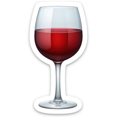 glass of wine  sticker