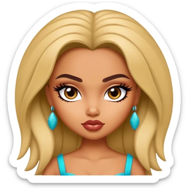 pretty bratz baddie, olive skin, exotic sticker