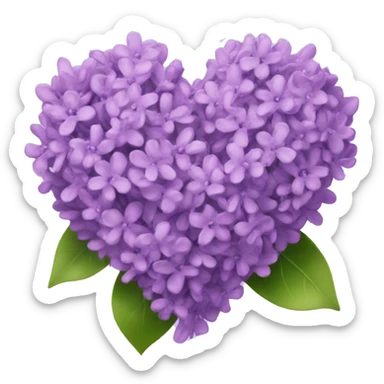 Lilac heart sticker