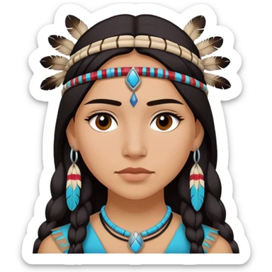 Bisexual Native American Young Woman sticker