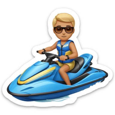 jet ski rider sticker