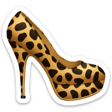 cheetah print high heel sticker