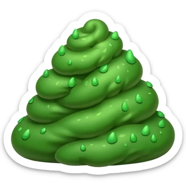 Green poop sticker