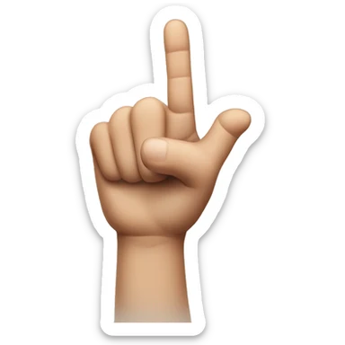 a hand with he thumb, the index end the middle finger up sticker