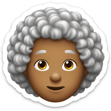 Perm hair bear sticker