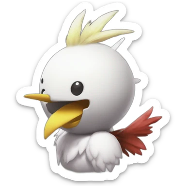 Moogle on chocobo ff9 sticker