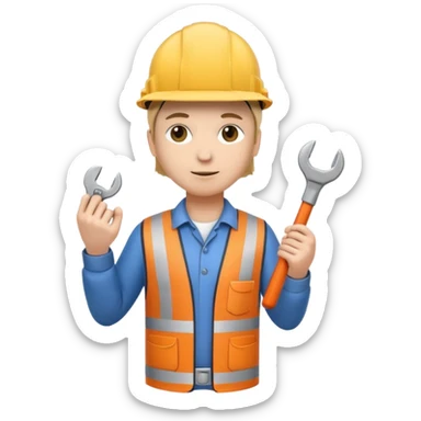 Un ingeniero cuerpo completo hasta los pies  sticker