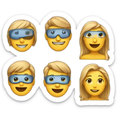 create me a group of emojis that represent what customer service should be, one emoji for "we understand,  one for " peer driven." one for " support." sticker