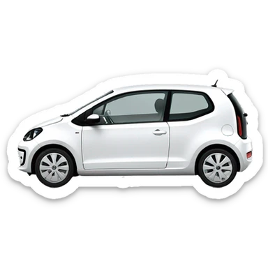 White VW UP! sticker