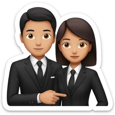 Hong Kong business comprador collaborate with white sticker