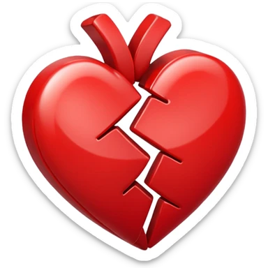 a crossed heart sticker