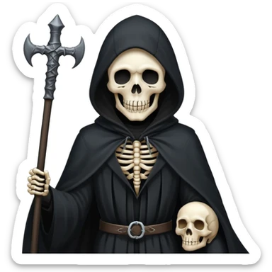 the death with black cloak sticker