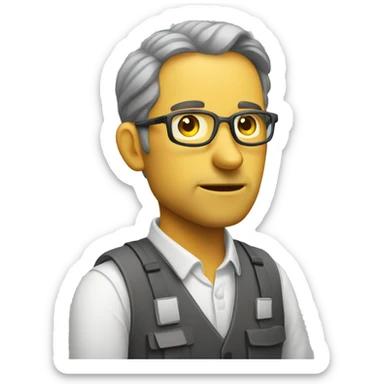 A terribly tired architect who continues to work  sticker