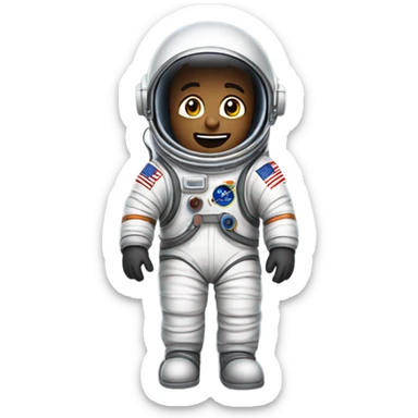 A astronaut with not wearing a helmet in space ￼ sticker
