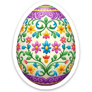 colorful easter egg with patterns sticker