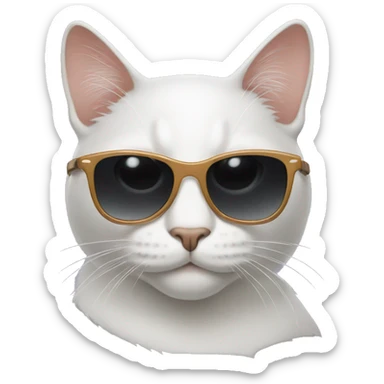 Cat with sunglasses sticker