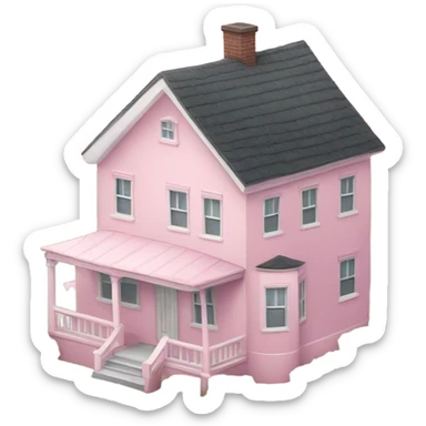 Light pink House sticker