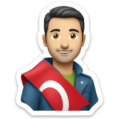 turkish guy with europan union flag sticker