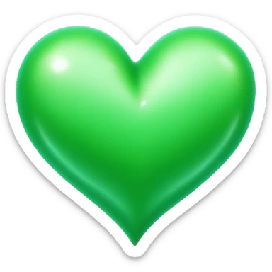 Green heart  sticker
