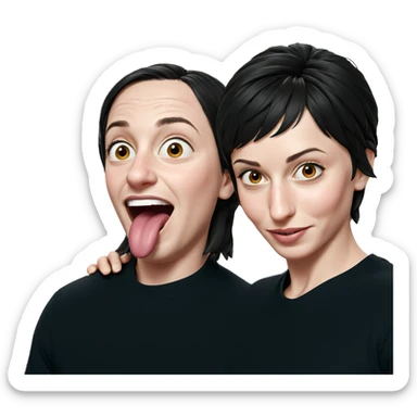 playful expressions in traditional art sticker