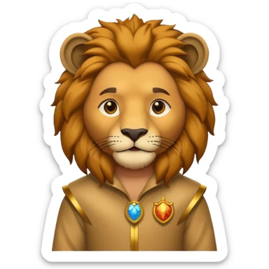 man in lion  costume  sticker