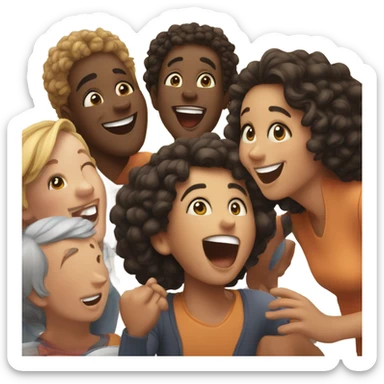 happy moment with friends sticker