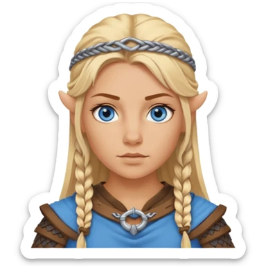 Viking female slave with blue eyes  sticker