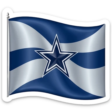 Dallas cowboys flag no stripes sticker