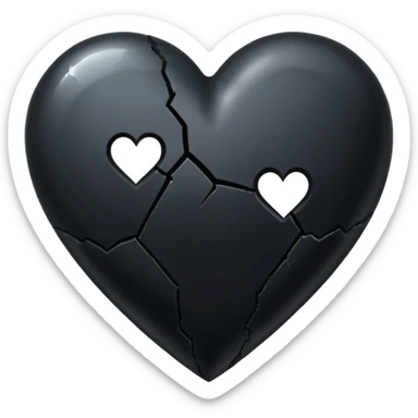 Black heartbreak sticker