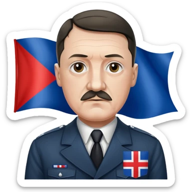 Adolf Hitler avec un drapeau français  sticker