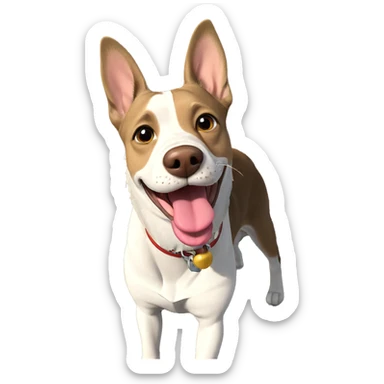 dog sticking out tongue sticker