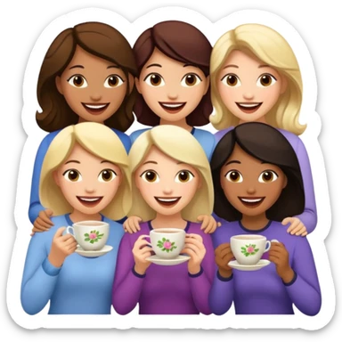 Tea-time-gossip sticker