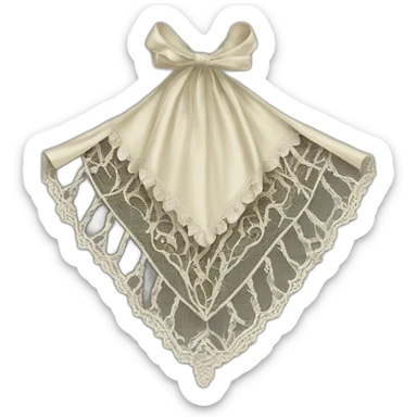 wavy lace jabot sticker