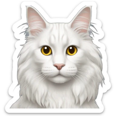 White Maine coon sticker