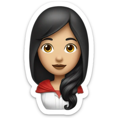 red-ridding-hood-long-straight-black-hair-with-white-streak-hair sticker