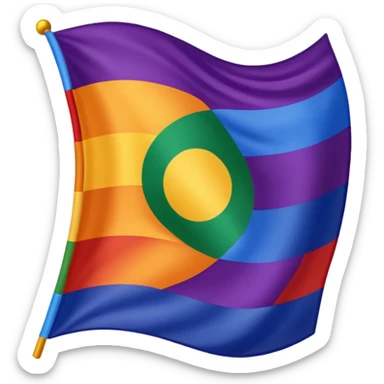 7 chakra color flag sticker