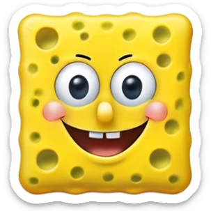 iconic SpongeBob SquarePants sticker