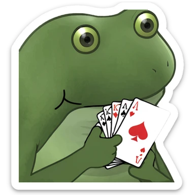 Perro jugando cartas  sticker