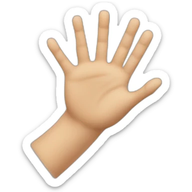 A hand stopped by another hand meaning stop sticker