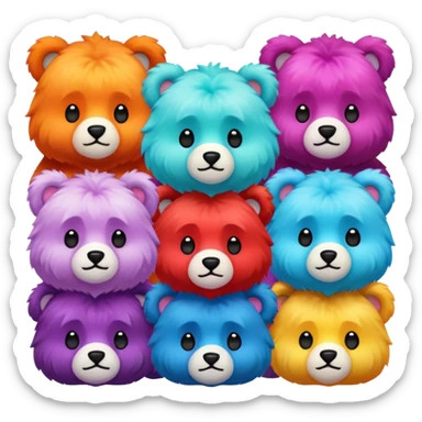 Make doodan bears pretty sticker