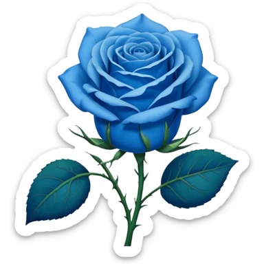 blue rose with a stem emoji sticker