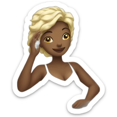 Mulher Lavando banheiro sticker