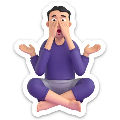 anxious man desperately begging and pleading expression saying please don't leave me sticker