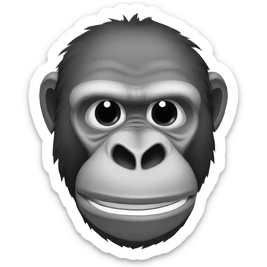 A sneaky gorilla sticker