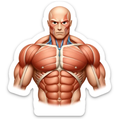 Deltoids muscle anatomy highlighted sticker