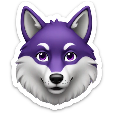 Purple wolf  sticker