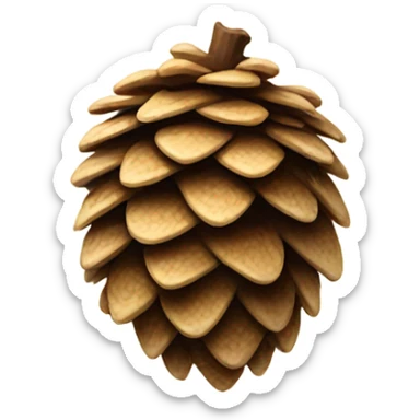Beige pinecone  sticker