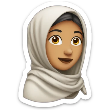 an Arab woman in a scarf sticker